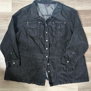 Roaman's Dark Denim Jean Jacket